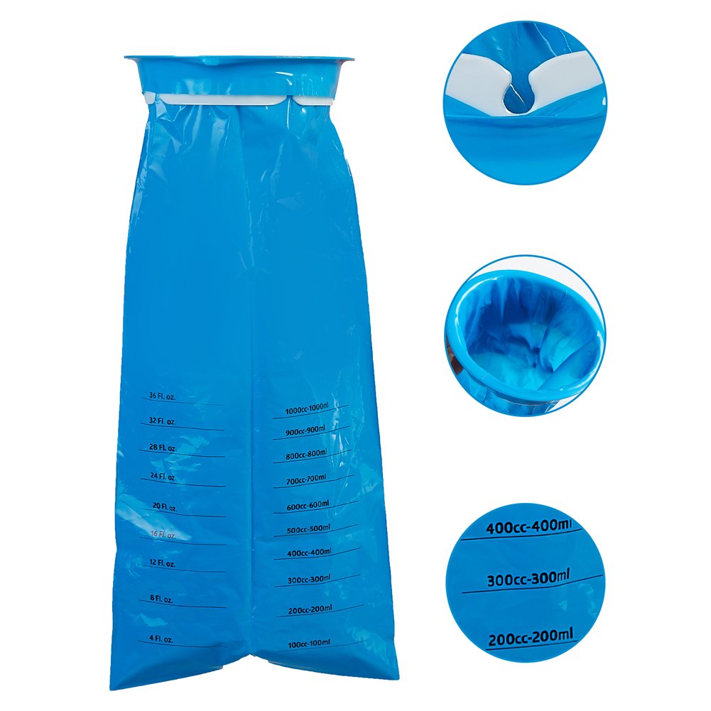 Vomit Bag Easy Seal Pack of 15 Disposable Leak Proof Blue Emesis Bags for Uber Lyft