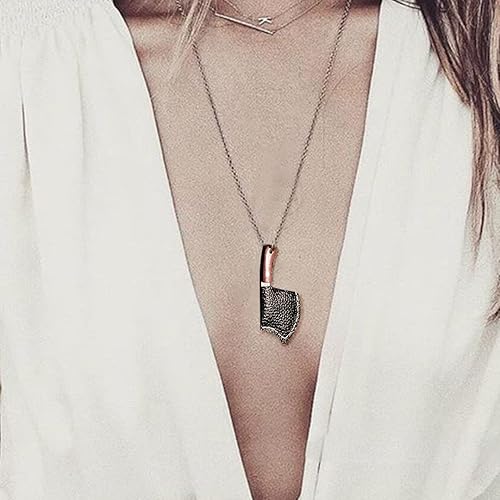 Miniatura 6 de HAOXU Juego de 7 cuchillos pequeños en forma de hacha cuchillo de bolsillo de Damasco para abridor de paquetes cortador de caja campamento al aire