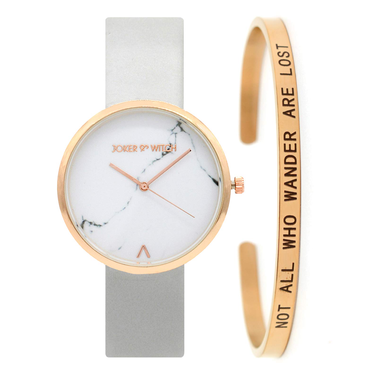 Joker & Witch Polyurethane Elise Grey Marble Analogue Watch Bracelet Gift Set For Women, White Dial, Gray Band (B084G1HW8Q) Amazon Price History, Amazon Price Tracker