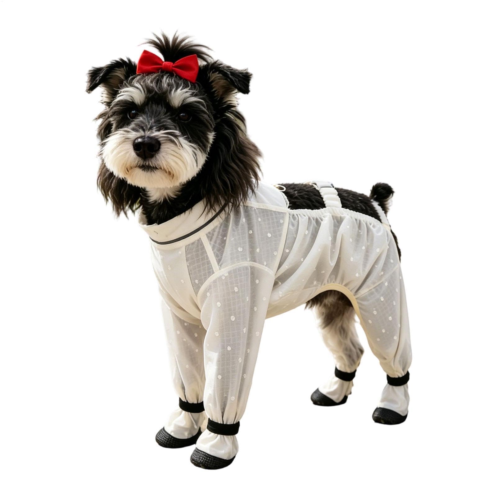 Combinaison pour chien extensible avec anneau en D et sangle réglable