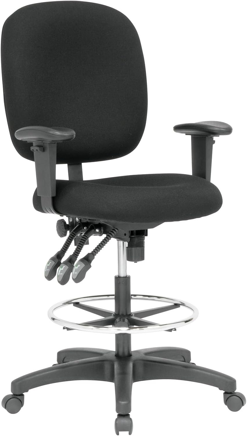 Studio Designs Winslow Drafting Work Chair with Foot Rest - Adjustable Height Chair - Contoured for Desk or Drafting Table