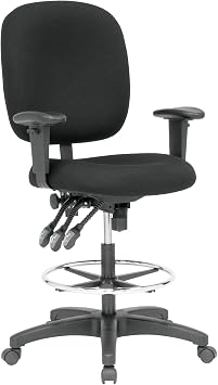 Studio Designs Winslow Drafting Work Chair with Foot Rest - Adjustable Height Chair - Contoured for Desk or Drafting Table