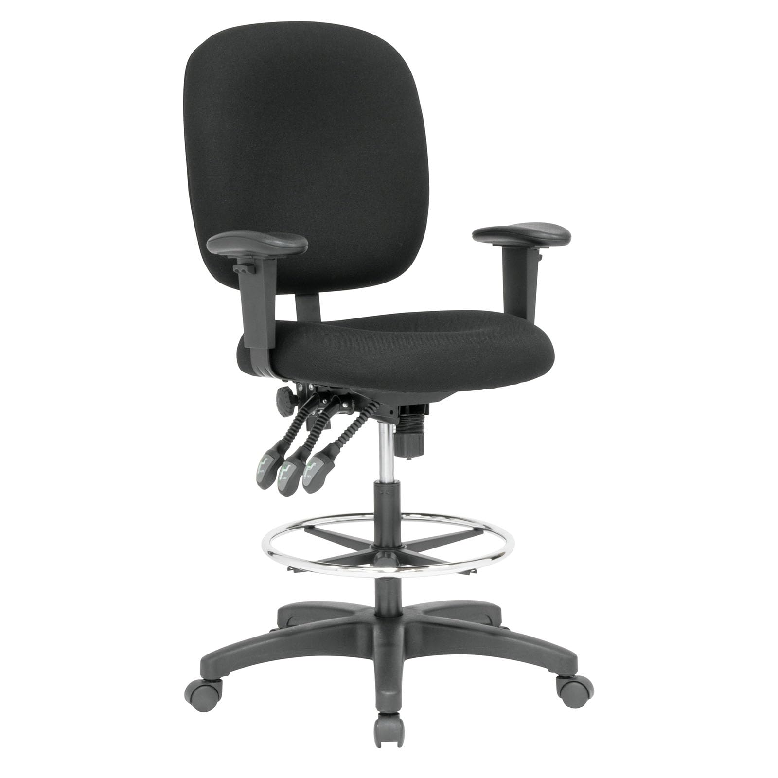 Studio Designs Winslow Drafting Work Chair with Foot Rest - Adjustable Height Chair - Contoured for Desk or Drafting Table