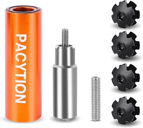 Herramienta de ajuste de tuerca de estrella para bicicleta, herramienta de ajuste de tuerca de estrella MTB con 2 tornillos especiales de repuesto y