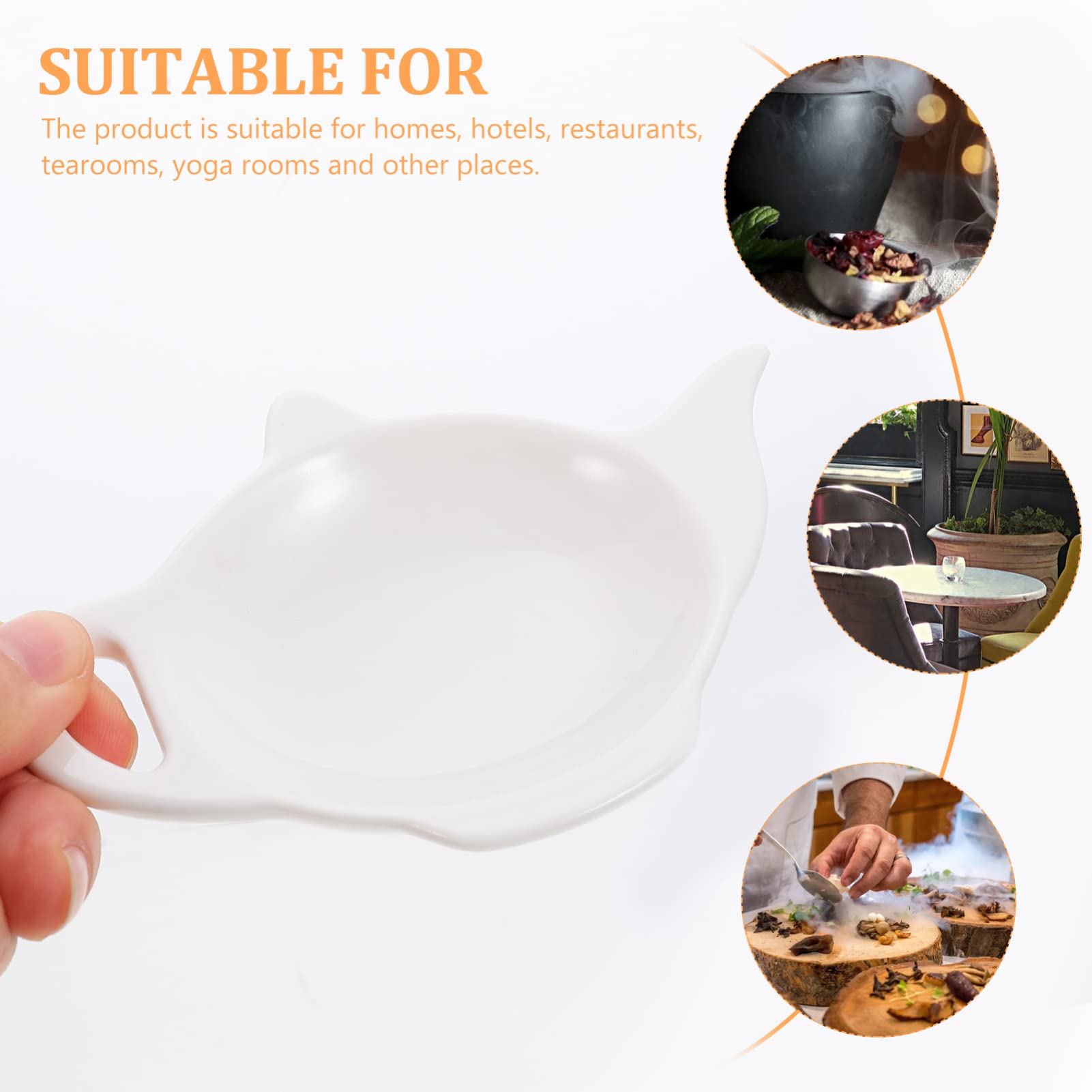 STOBAZA Soporte para Bolsas De Té Doméstico Plato Decorativo Delicado Bandeja Multifunción para Accesorios De Té En Casa 4.80X3.34X0.78In