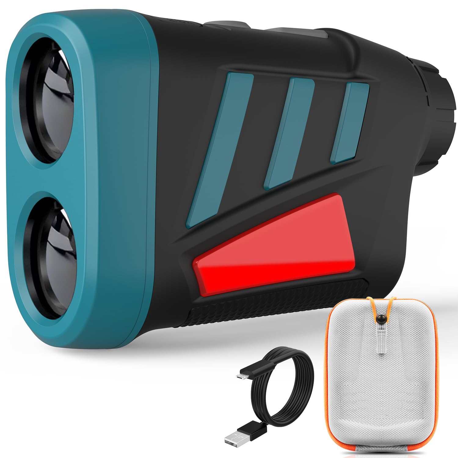 Telemetro Laser Golf, DT600 Telescopio Monoculare Ingrandimento 6x22mm, fino a 656yd / 600m, Misura la Velocità/Distanza/Angolo, Spegnimento Automatico, adatto a Golf Caccia Escursioni ecc.