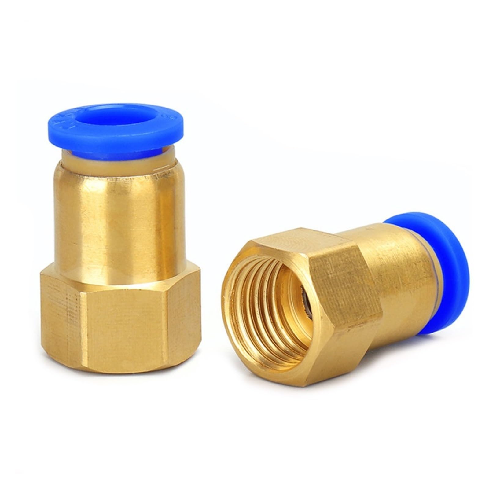 Universal-Luftanschluss-Set aus Messing, 4–12 mm Rohr + 1/8/1/4/3/8/1/2 Innengewinde, Schnellverschluss, 10 Stück(45870)