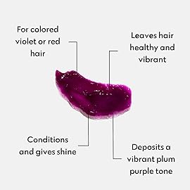Four Reasons Color Mask - Plum - (27 Colors) Toning Treatment, Color Depositing Conditioner, Tone & Enhance Color-Treated Hair - Semi Permanent Hair Dye, Vegan and Cruelty-Free, 6.76 fl oz