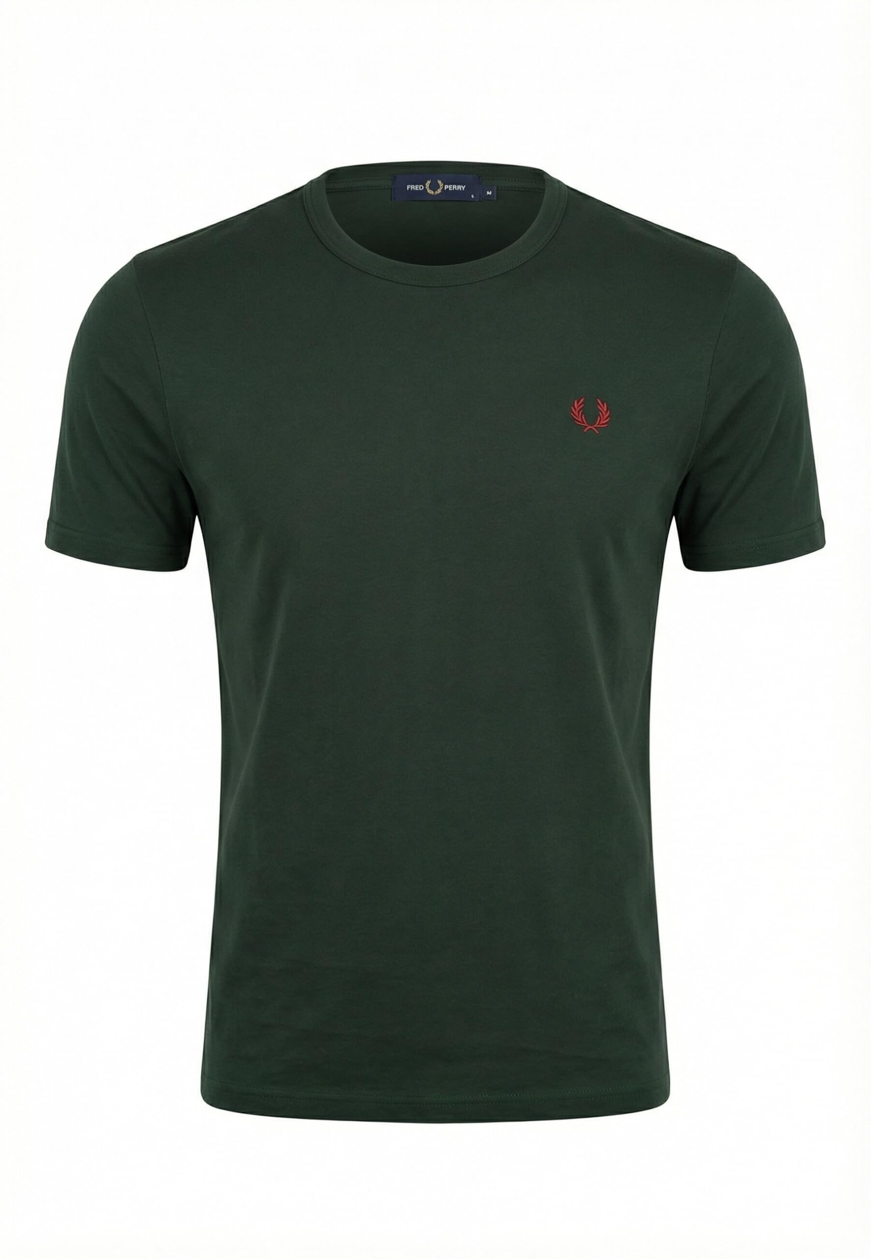 Fred Perry Men's Green T-Shirts, Xl, T-Shirt Logo Frontale