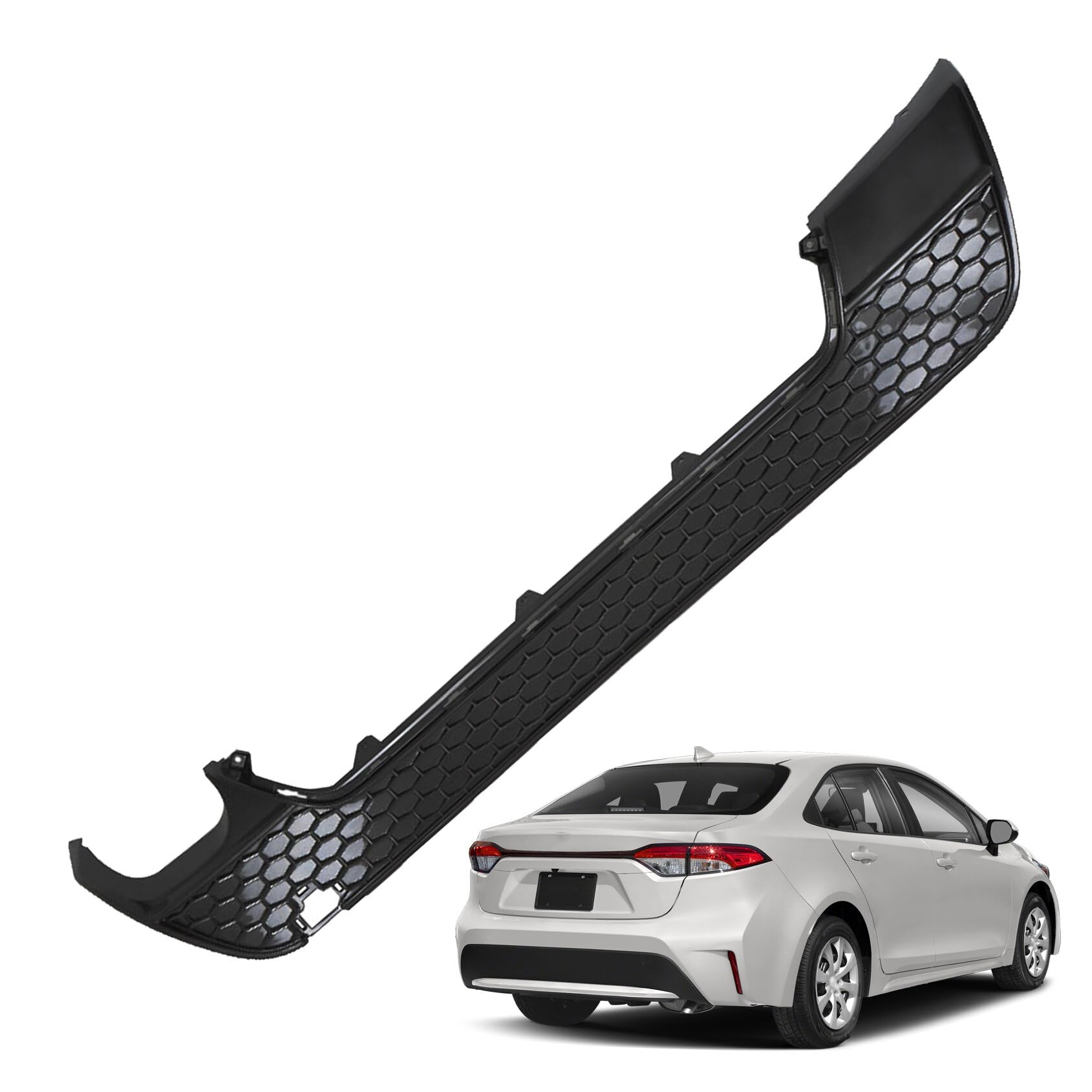 To1195122 Snapklik.com : Plastic Rear Bumper Lower Honeycomb Cover Gray ...
