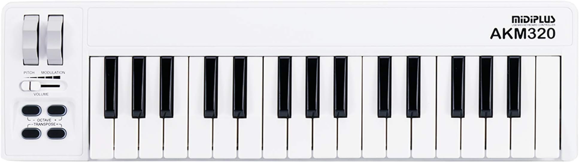 midiplus AKM320 32 key MIDI Keyboard Controller, white