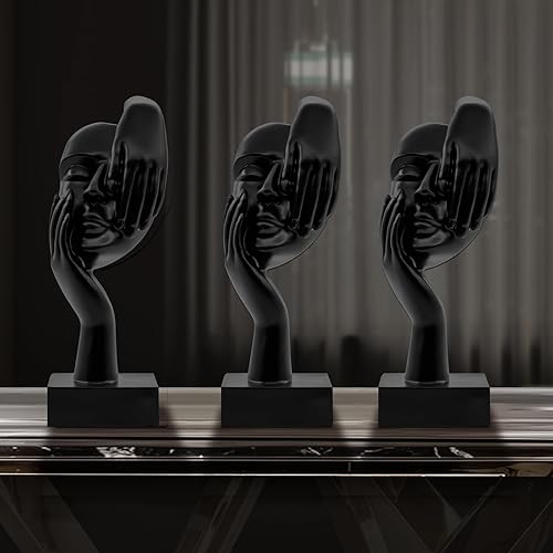 Miniatura 3 de LXURY Estatua de figura para decoración de estanterías, estatua de pensador para decoración de oficina, objetos decorativos modernos de escritorio