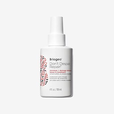 Briogeo Donâ€™t Despair Repair Moisture + Damage Defense Leave-In Treatment, Seals Split Ends and Repairs Dry, Damaged Hair, Vegan, Phalate & Paraben-Free, 4 Ounces