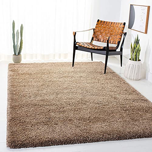 Image of A R Creations Anti Slip Fluffy Fur Plain Area Rug Made with Polyester and Microfiber for Home Office Kitchen Living Room Bedroom and DiningHall Size (6X8 Feet Mouse)
