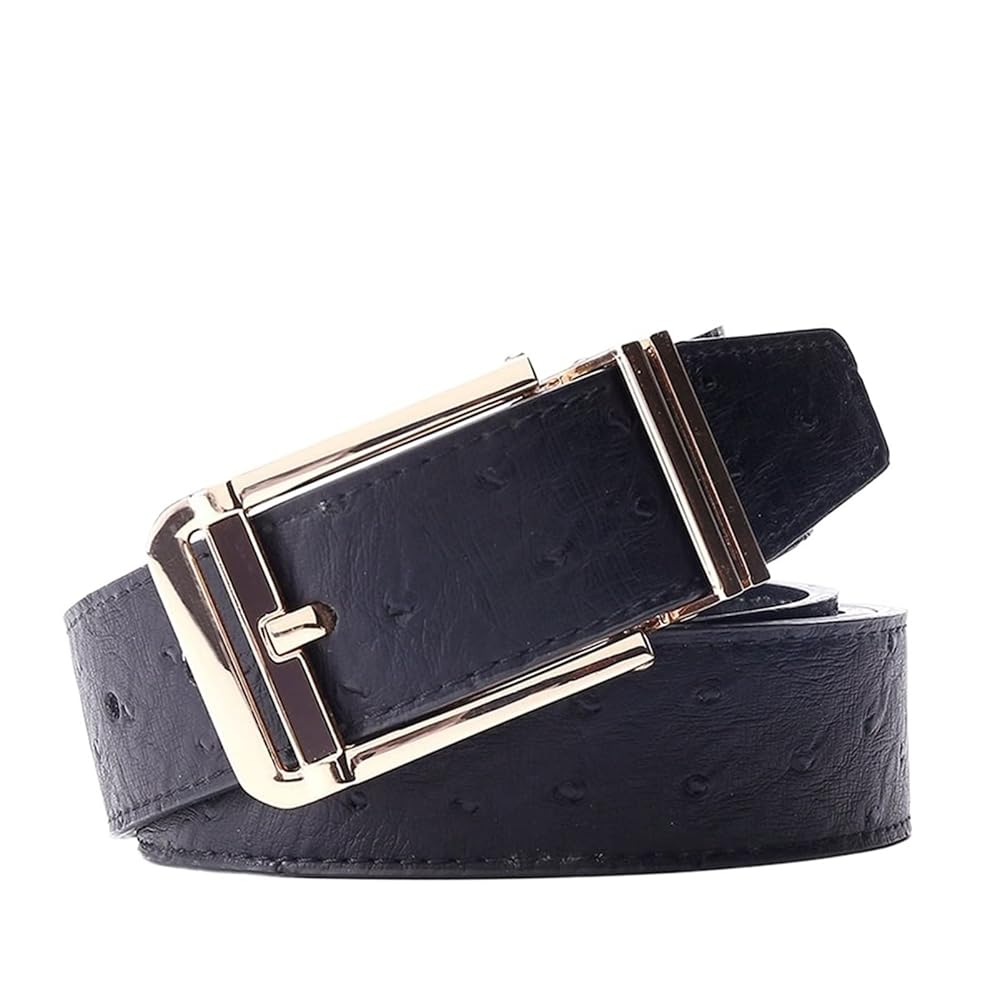 Amazon.com: ROROR Leather Belt For Men Fashion Gold Buckle