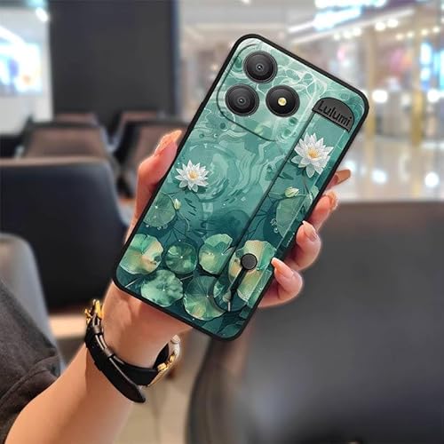 Phone Case Compatible with Blackview Wave 9C, Durable Sleeve Wrist Strap Painting Protector Waterproof Plain color Cell phone co