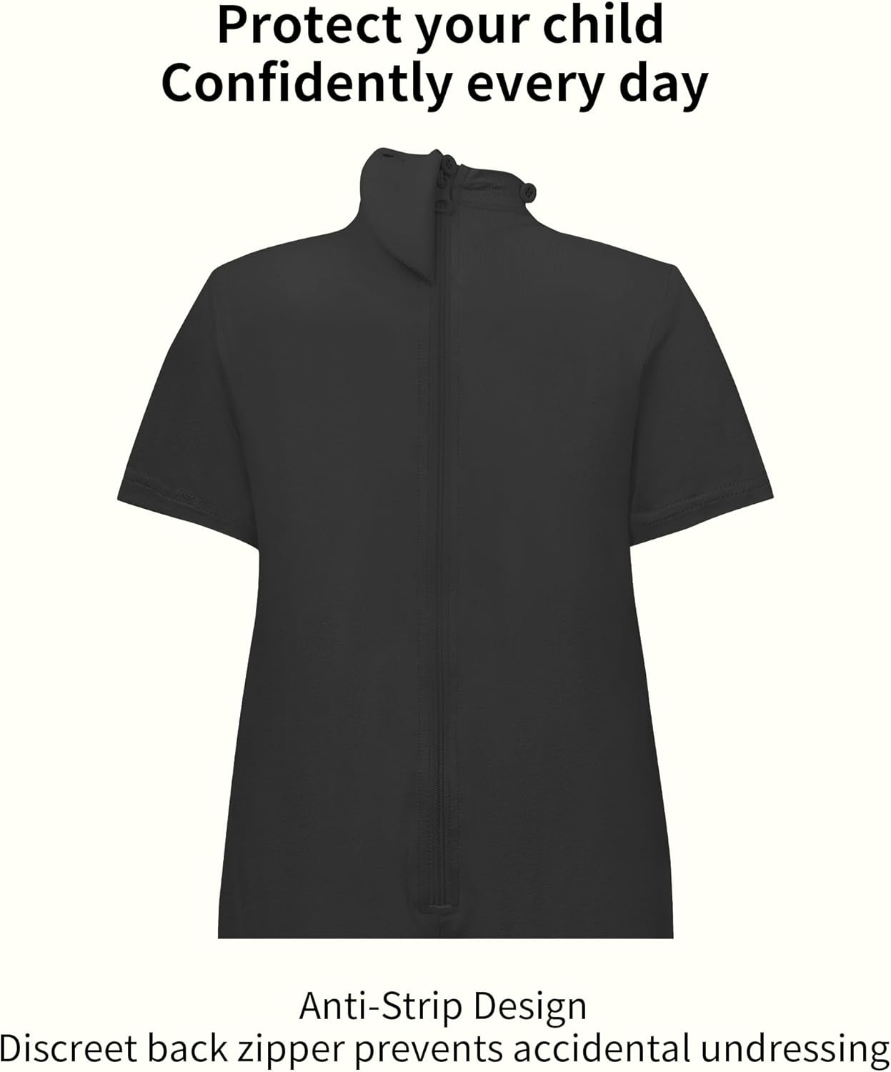 Adaptive Clothing for Kids Special Needs Autism Sensory Jumpsuit Anti-Strip Romper with Back Zipper Sizes 3-16 Years - Image 2