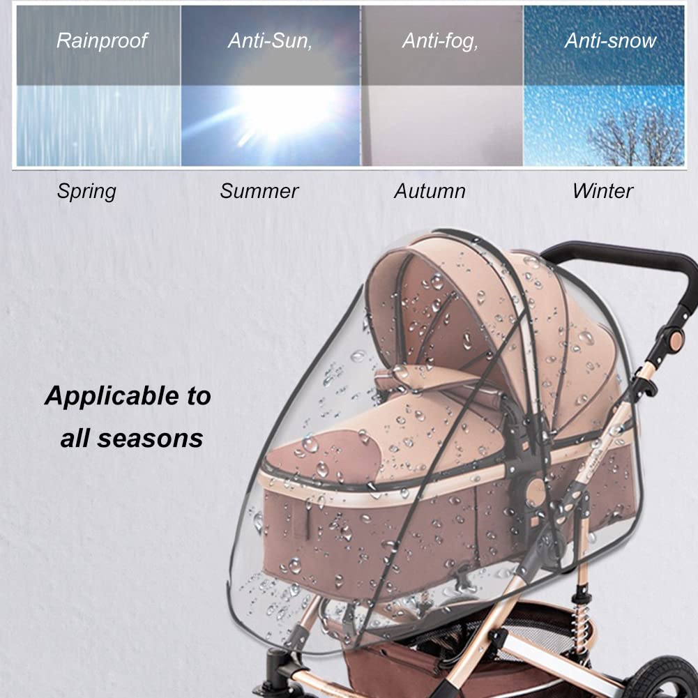 Housse de pluie pour poussette universelle et sac de rangement pour