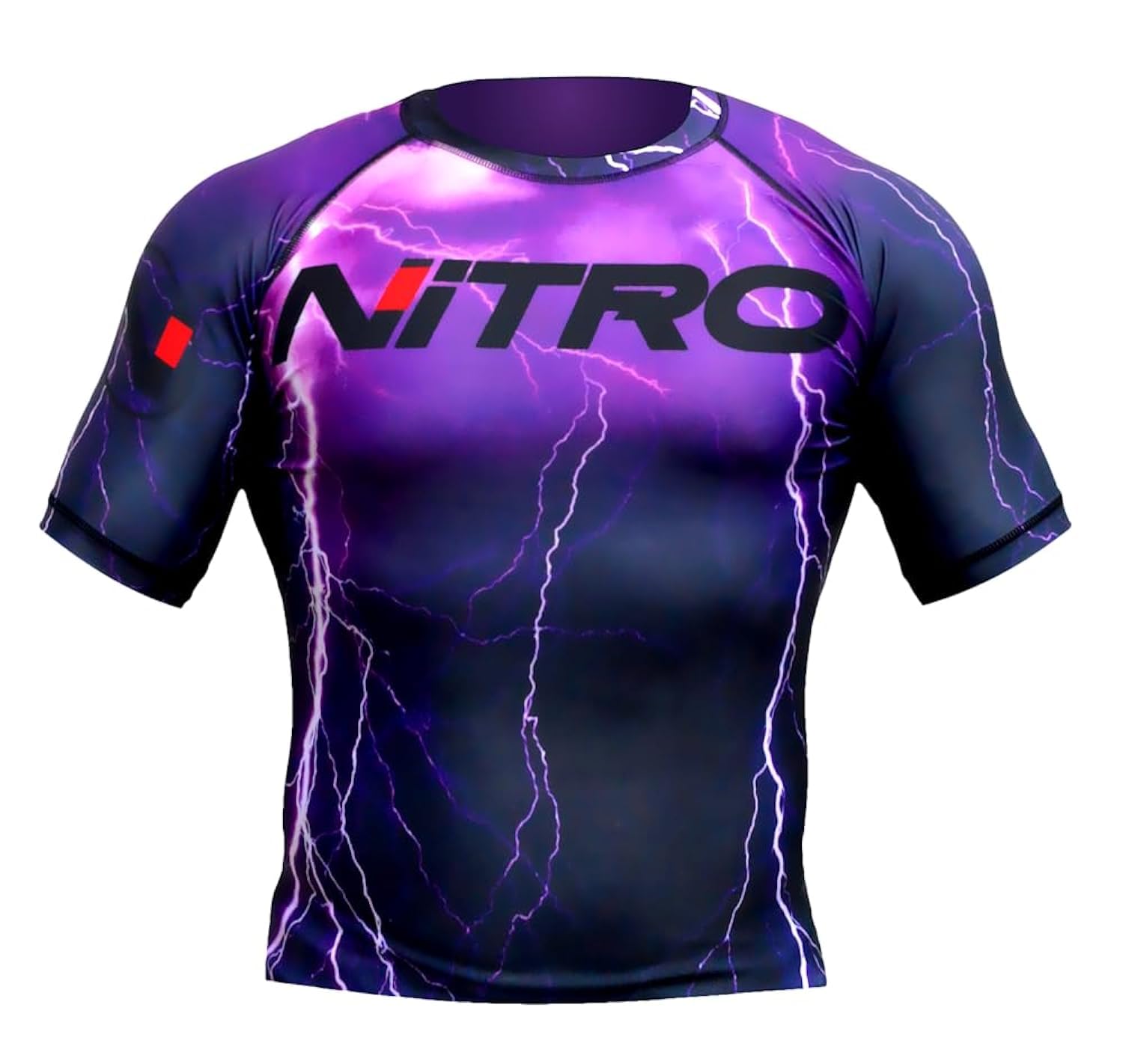 Brazilian Jiu Jitsu Rash Guard - Purple Thunder - MMA Rashguard Grappling BJJ