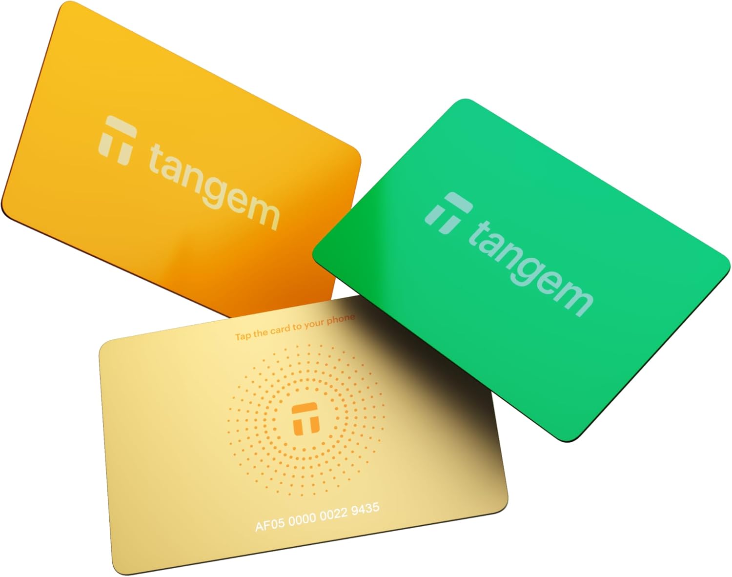 TANGEM Wallet Pack of 3 - Secure Crypto Wallet - Trusted Cold Storage for Bitcoin, Ethereum, NFT's & More Coins - 100% Offline Hardware - Sun Drop