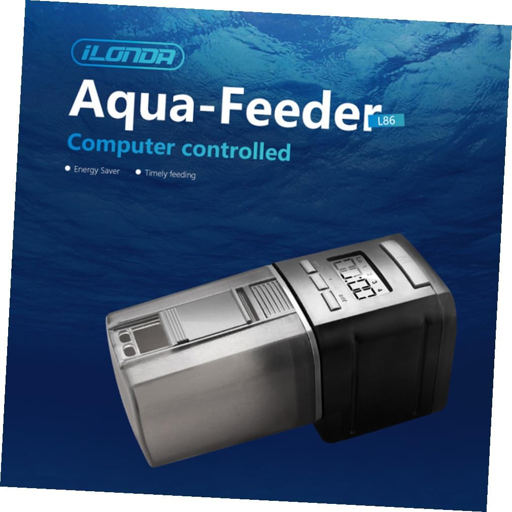 Automatic Fish Feeder for Aquarium Smart Timing Device Capacity for Pellet Food Enhances Fish Health Daily Automatic Feeding Vacation Use