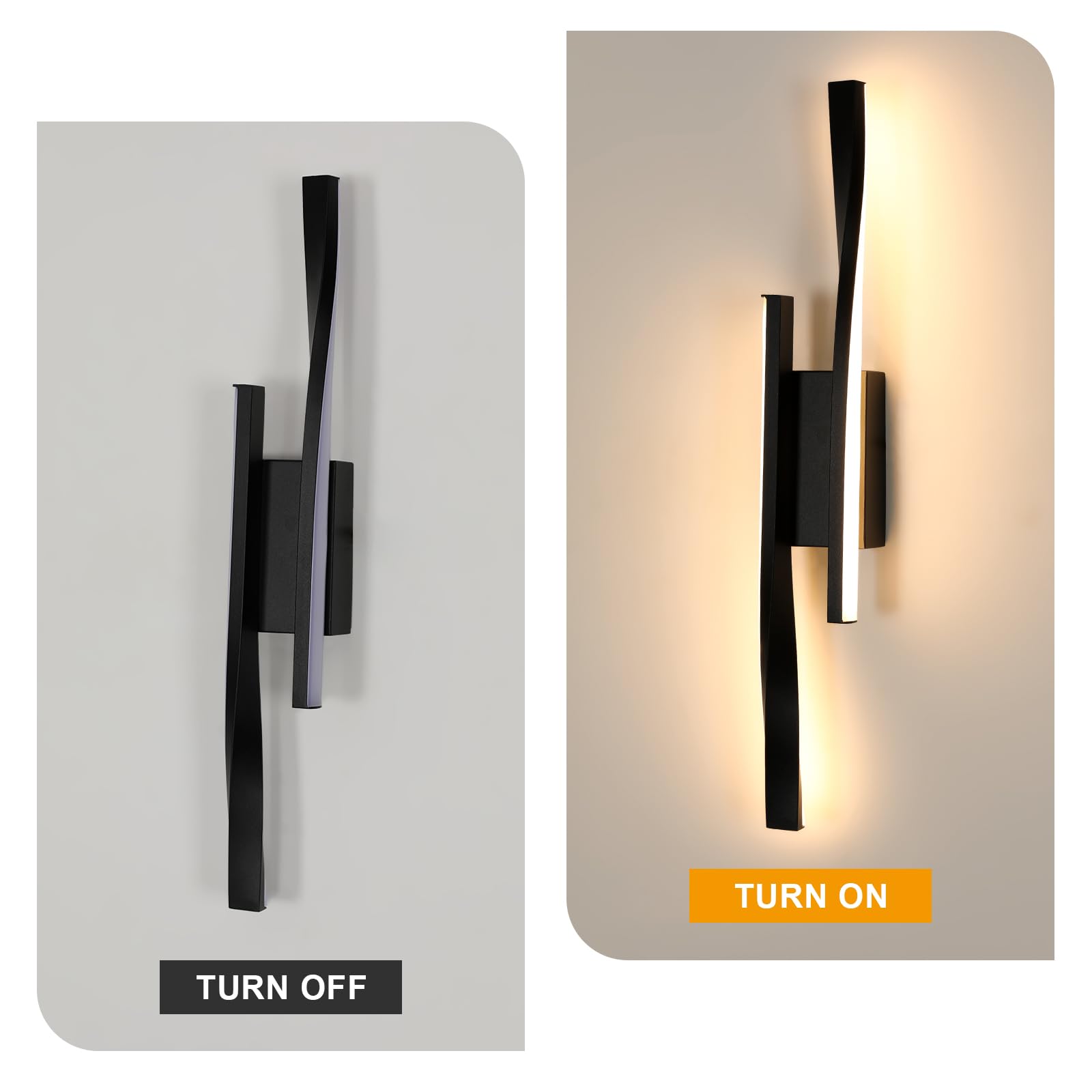 Moderne wandlamp houtoptiek - Kayu