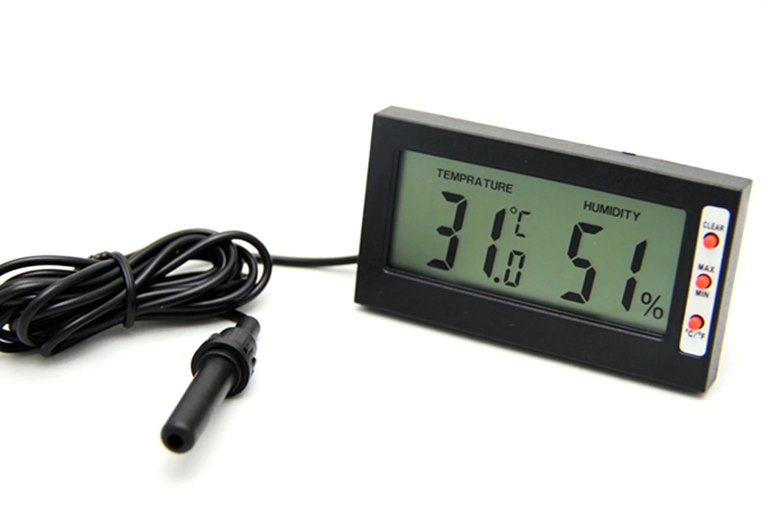 RepTech digital Thermo Hygrometer with memory, external sensor