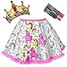 RICHNESS Color Your Own Dress Unicorn Dress Up Skirt with Fabric Markers & Self-Adhesive Jewels DIY Party Crafts for Girls Age 4-6 â€¦