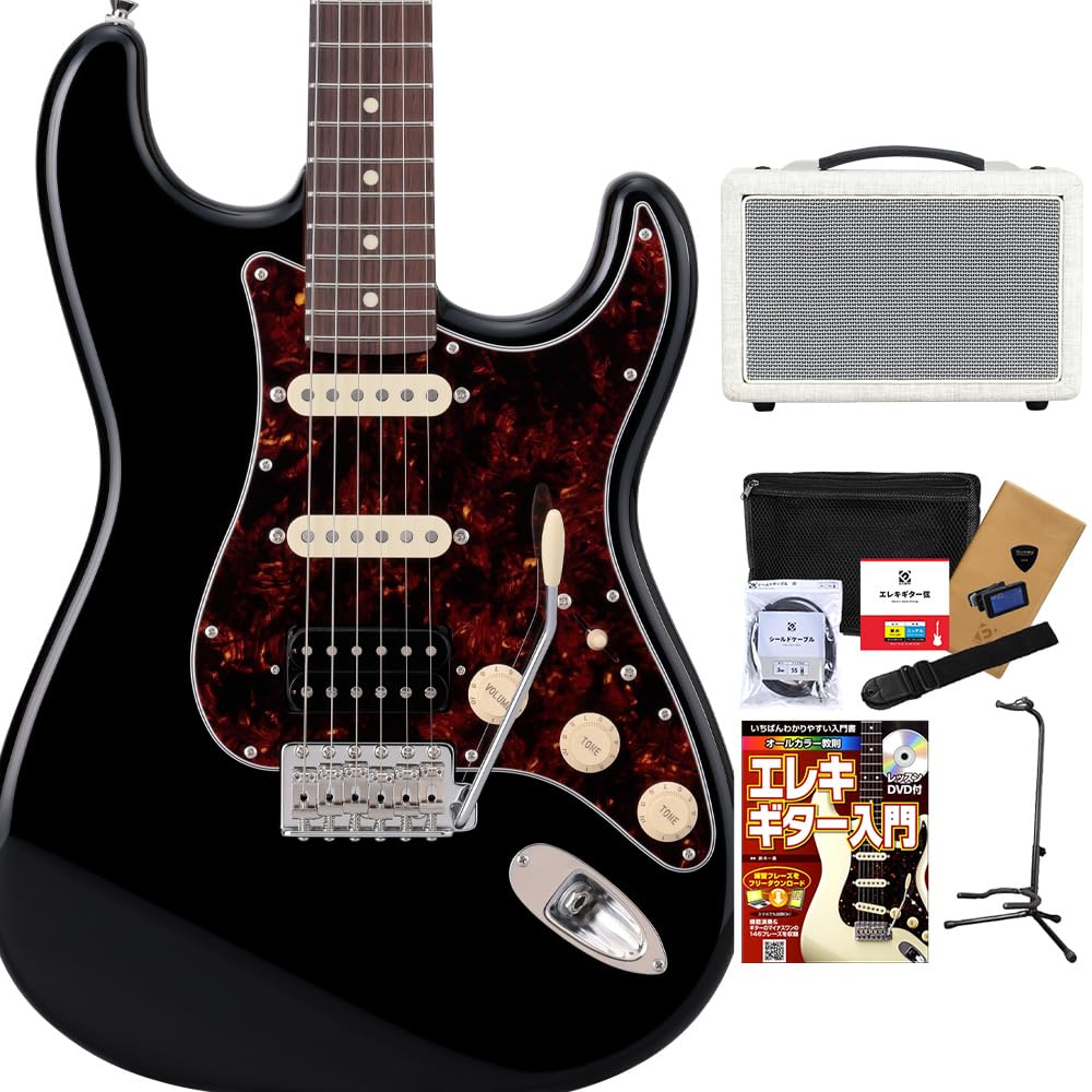 ギター HISTORY HST/SSH-Standard black Amazon | HISTORY HST/SSH-Standard BLK エレキギター初心者12点セット