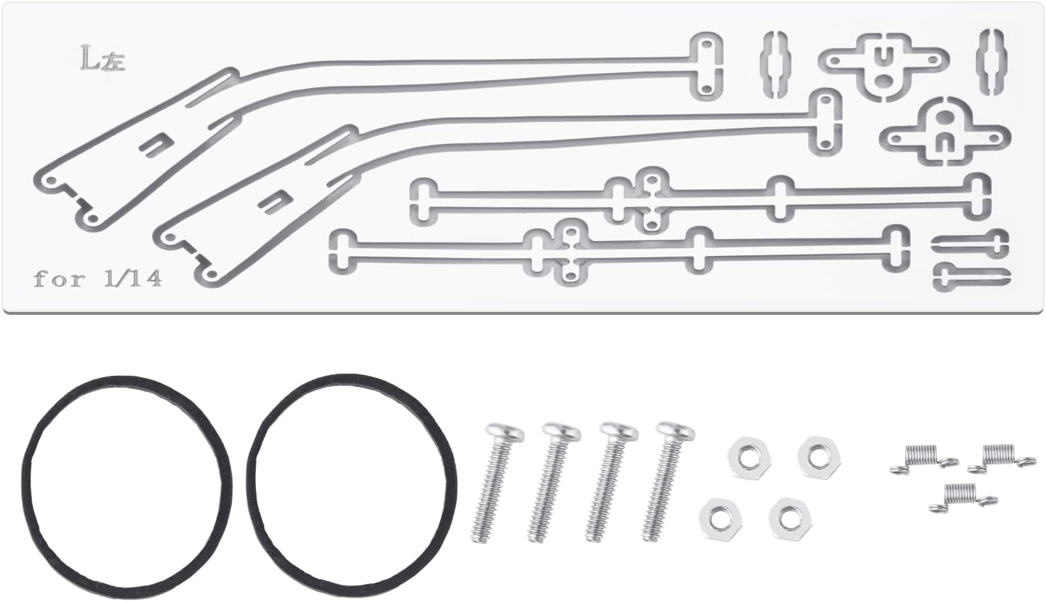 RC Stainless Steel Windshield Windscreen Wiper Kit for 1:14 Tamiya Trailer Tractor Truck Upgrades Simulation Accessories(Left)