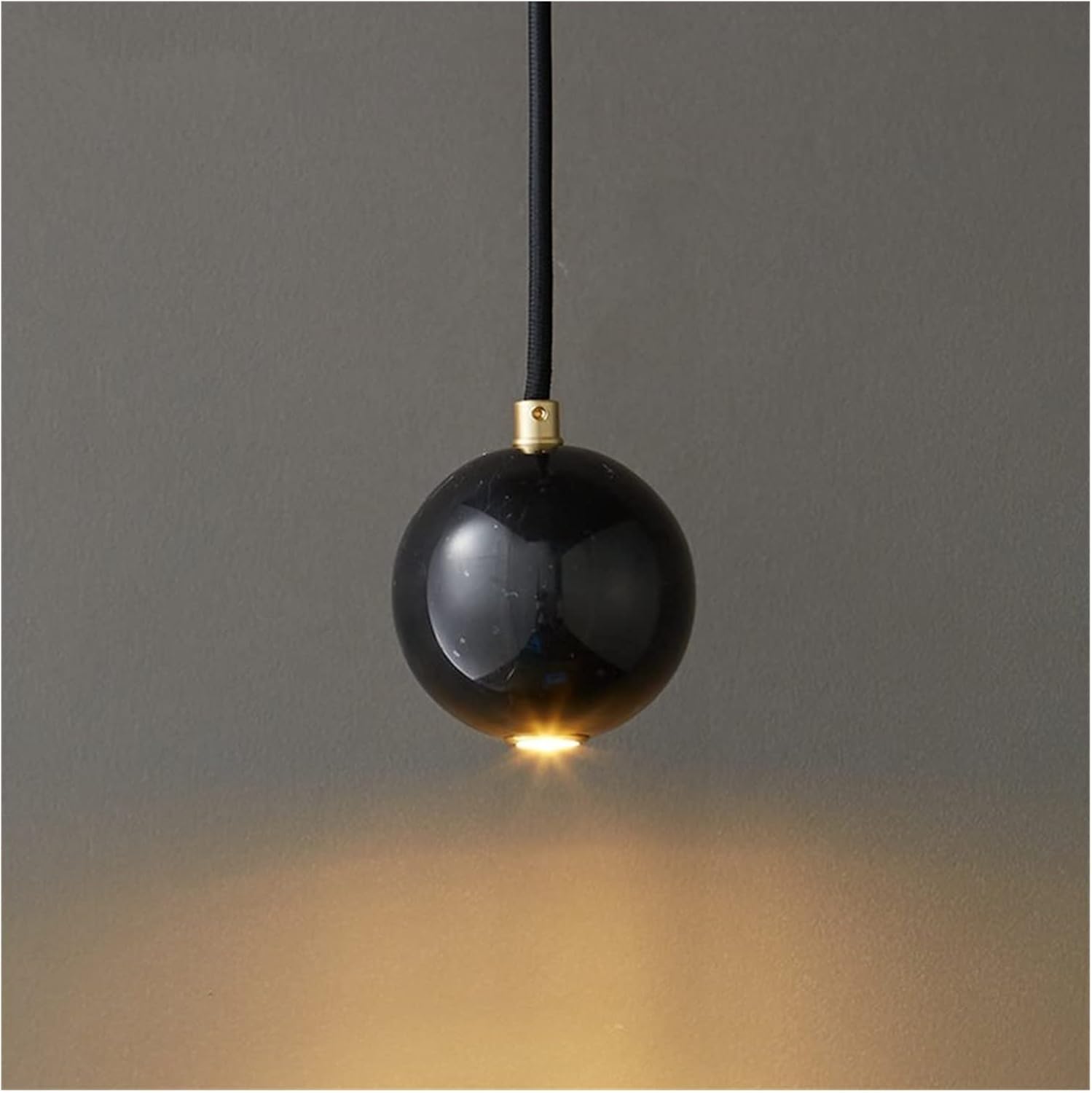 Nordic Mini Pendant Light Bedside Marble Round Hanging Light Luxury for Bedroom Restaurant Table Sofa Bar Cafe (Color : White-B Size : ColdWhite) (Green b)