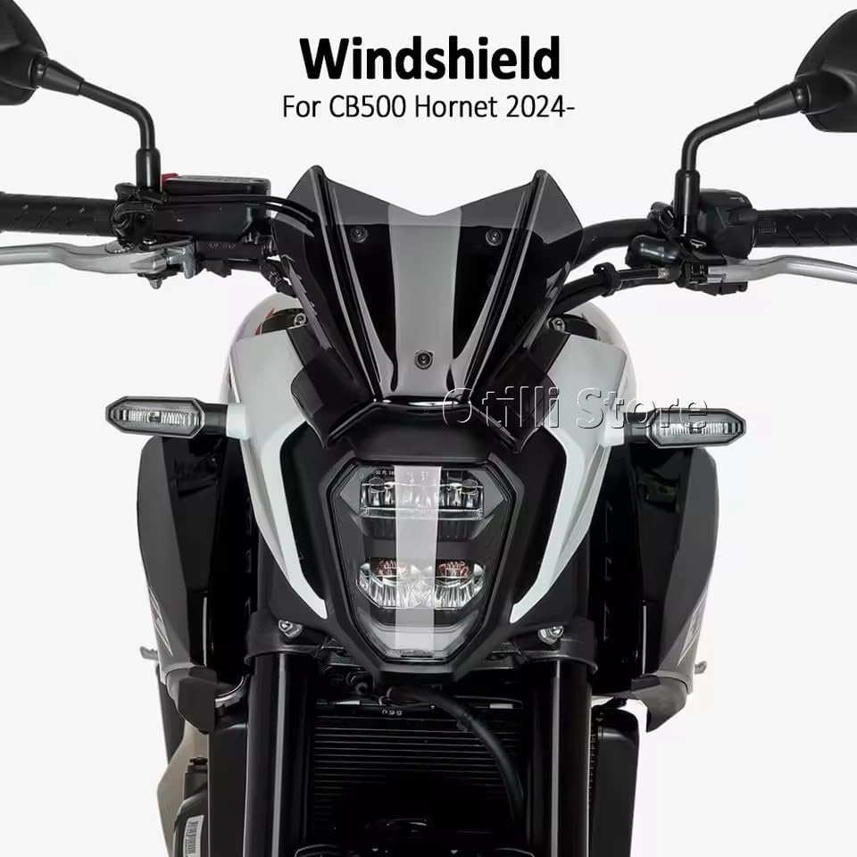 CB500 HORNET Motorcycle Windscreen Windshield For Honda CB 500 Hornet 2024 2025 Wind ShieldScreen Protector Accessories (Gray)