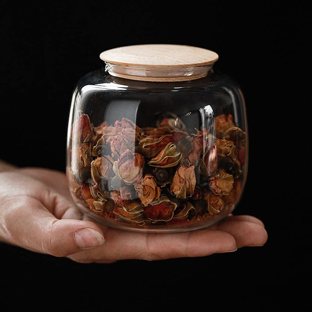 Gewürzdosen, Vorratsdosen for die Küche, Kanister, 1 Stück Glasdosen, Frischhaltedosen mit luftdichtem Verschlussdeckel, tragbare Vorratsdosen for Tee, Kaffee, nützliches Behälterset