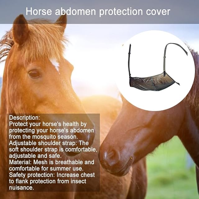 Foto 6 de 7 de FASSME Vientre Hoja Mosca Caballo,Funda Protectora Abdomen Caballo