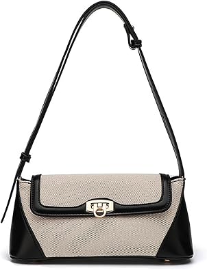 Small Shoulder Bag for Women, Retro PU Leather Underarm Bag Top Handle Hobo Tote Clutch Handbag Purse with Buckle Closure