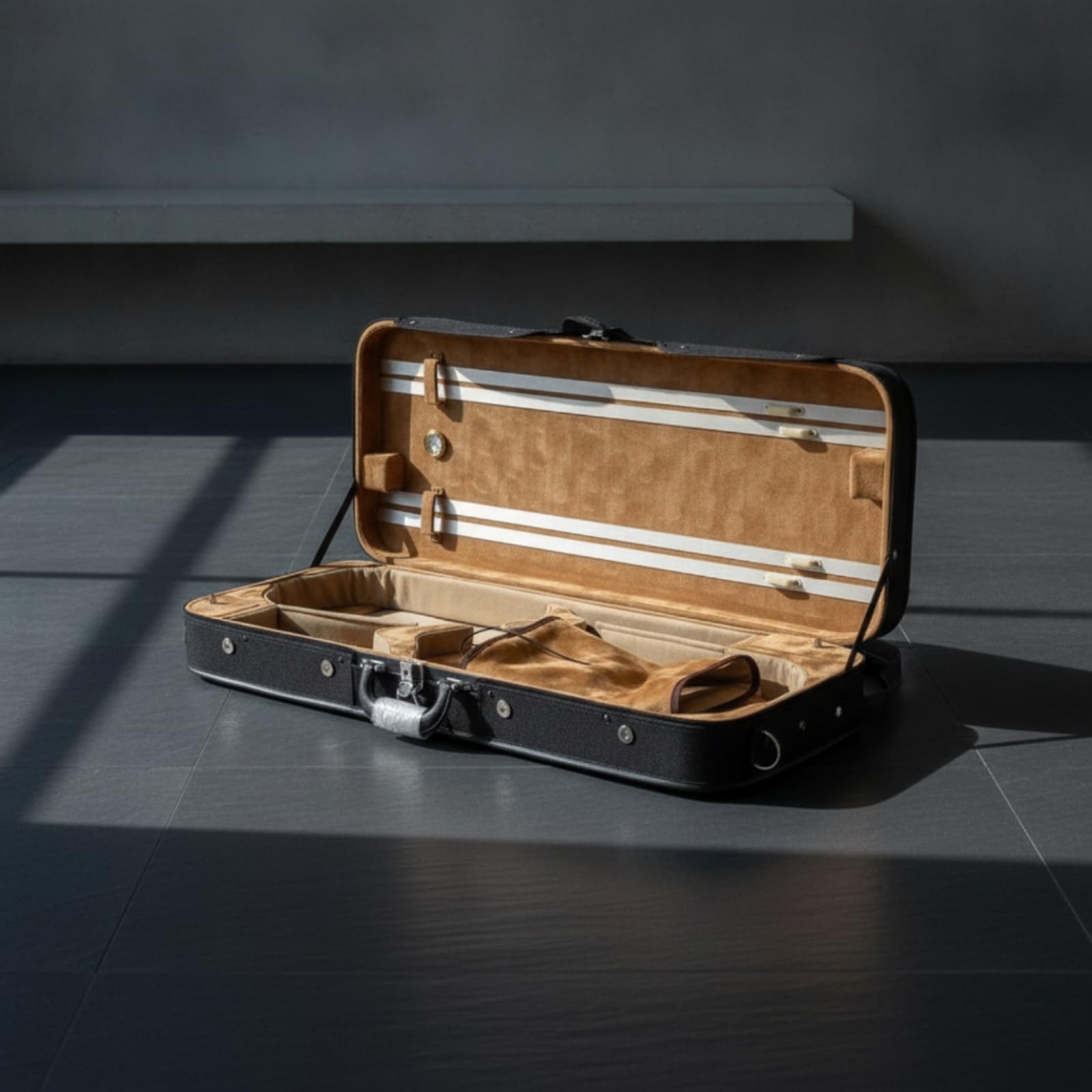 Estuche Violín Acolchado Funda Rígida Antigolpes para Viajes, Conciertos