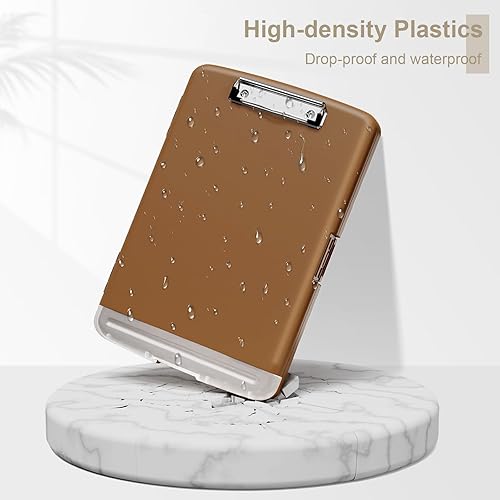 Miniatura 5 de Piasoenc Portapapeles con almacenamiento, caja de organización de 8.5 x 11 pulgadas con soporte para bolígrafo y carpeta de papel legal A4, folio