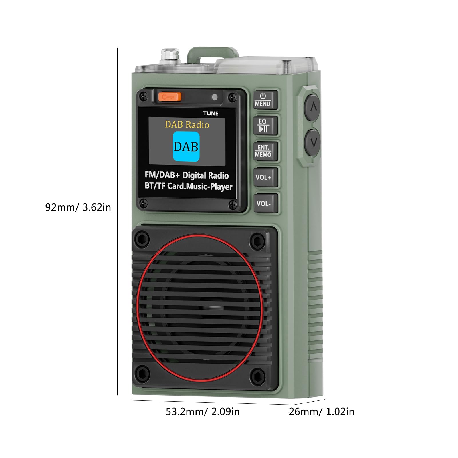 Cuifati Radio Dab FM Portable avec Bluetooth 5.2 et Télécommande, pour