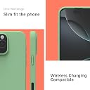 YATWIN Silicone Back Case for iPhone 16 Pro Max, Soft-Touch Phone Back Cover for Apple iPhone 16 Pro Max - Mint Green gallery image