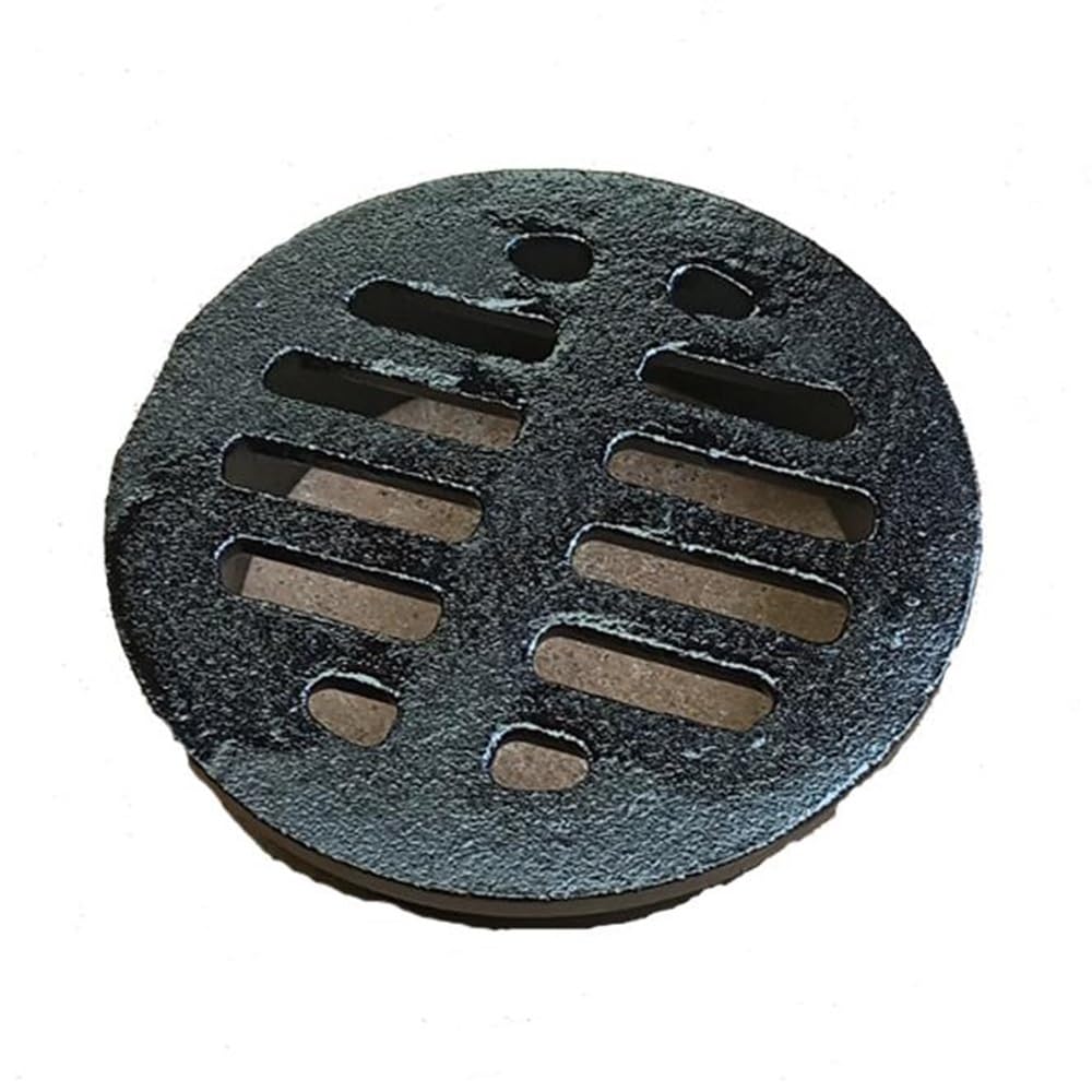 Grille de vidange en fonte ronde 16 cm pour évacuation extérieure durable