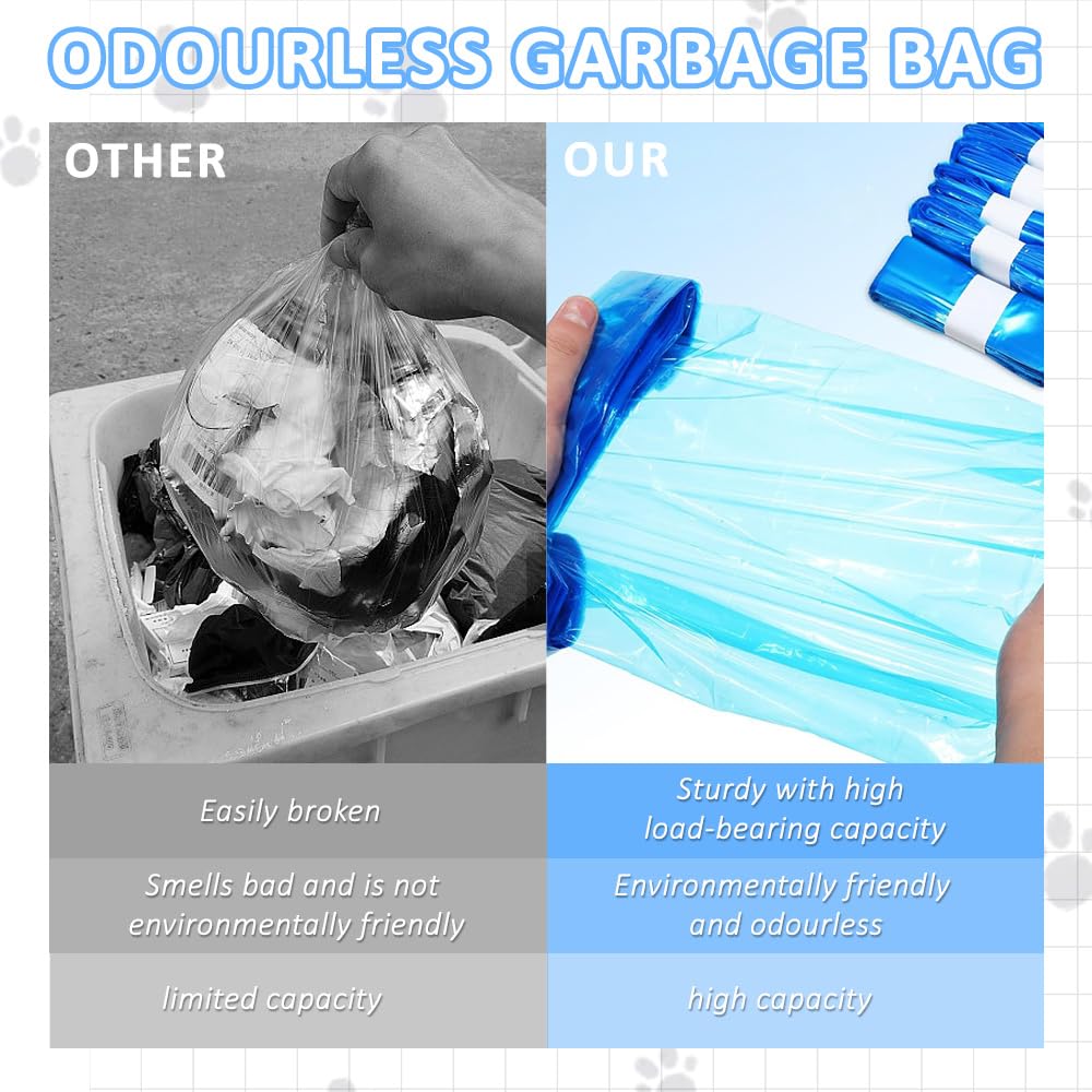 5 Piezas Bolsa de Repuesto de Arena para Gatos, 4.5m Recambios Contenedor de Pañales, Bolsas de Repuesto Litter Genie Compatibles Litter Locker para Mascotas, Cubos de Pañales