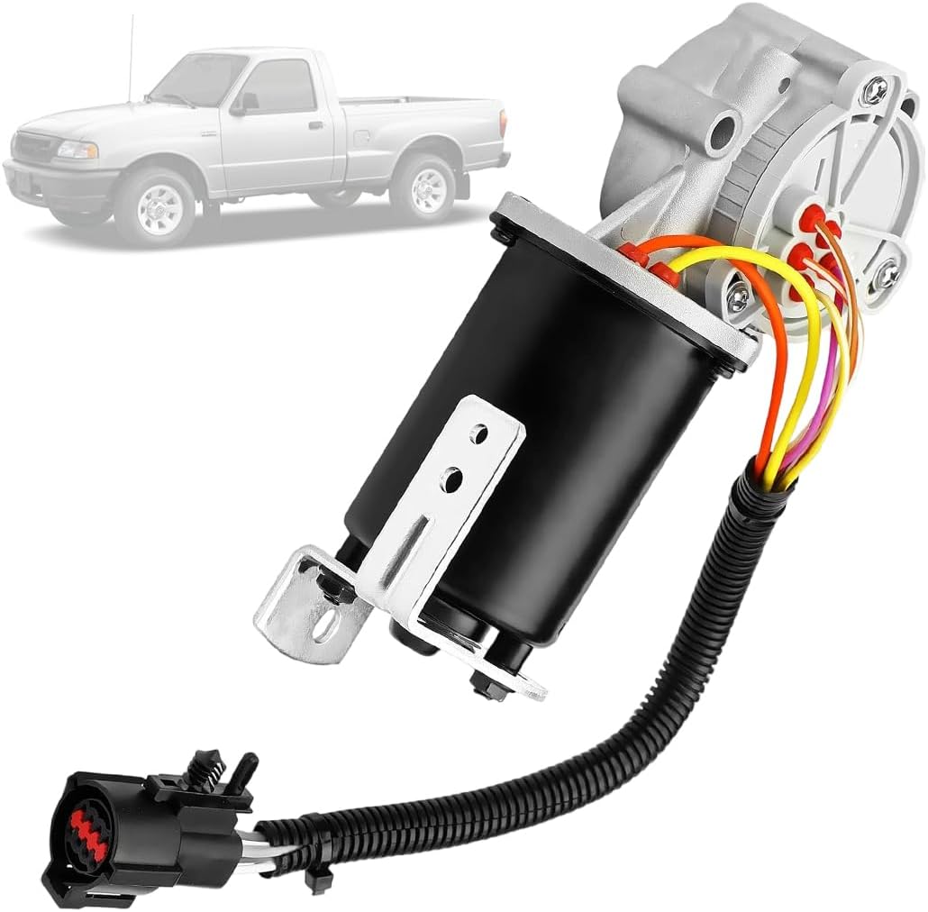 Transfer Case Shift Motor and 4WD Shifter Actuator FIT Ford Ranger Explorer Sport Trac Mazda B2300 B3000 B4000 FIT 1995-2005 7-Pin Square Connector Replace 600-807 1L5Z7G360CA 1-Pack