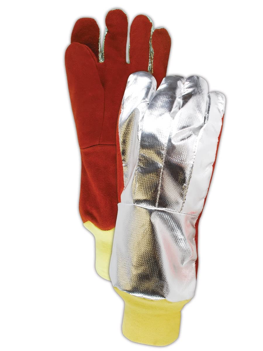 MAGID 7137SLBWLK WeldPro Aluminized Back Welding Gloves with Kevlar Knit Wrist, XL
