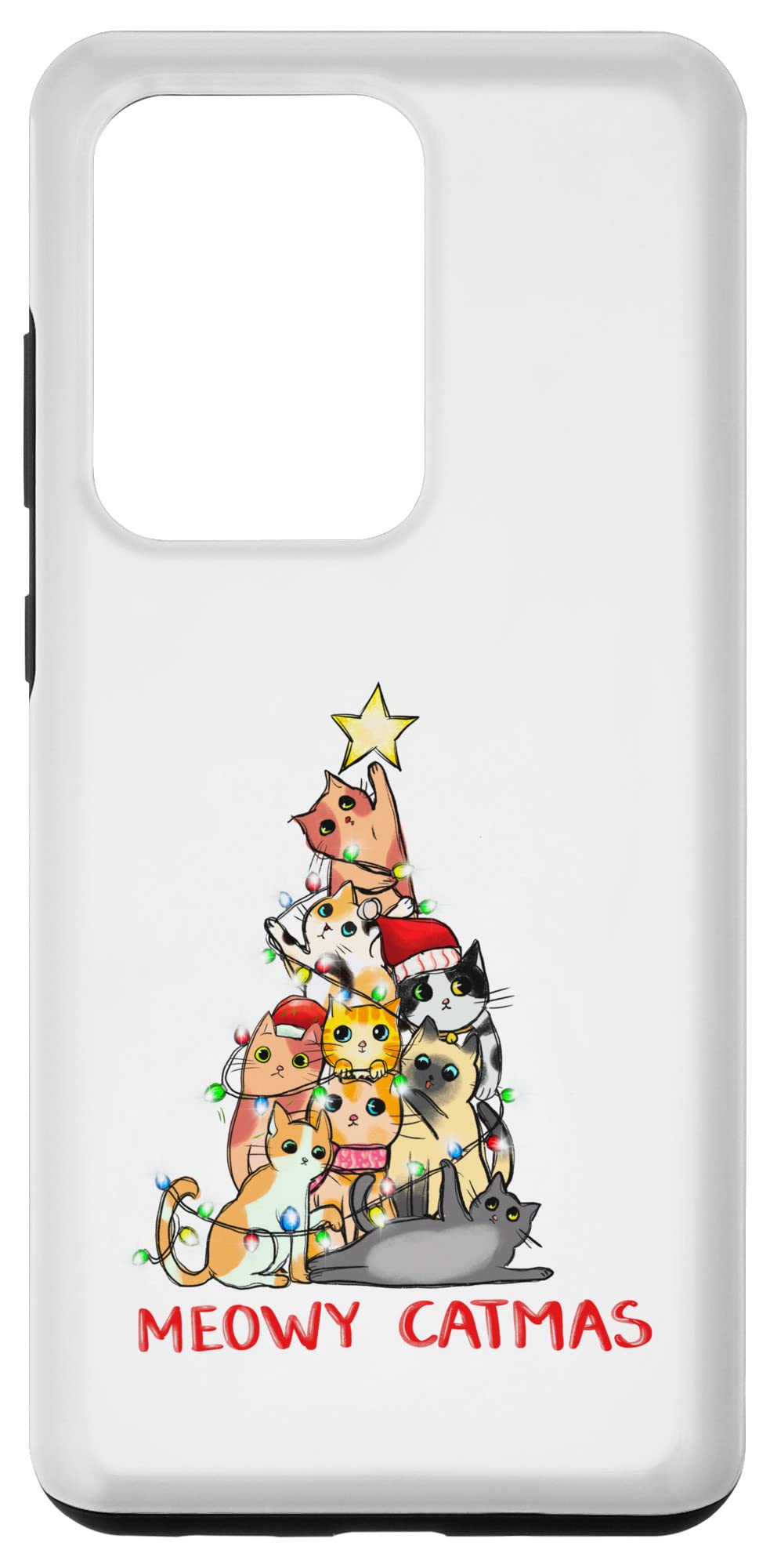 Galaxy S20 Ultra Mowy Camas Cat Lover Merry Christmas Cute Kitty Xmas Tree Case
