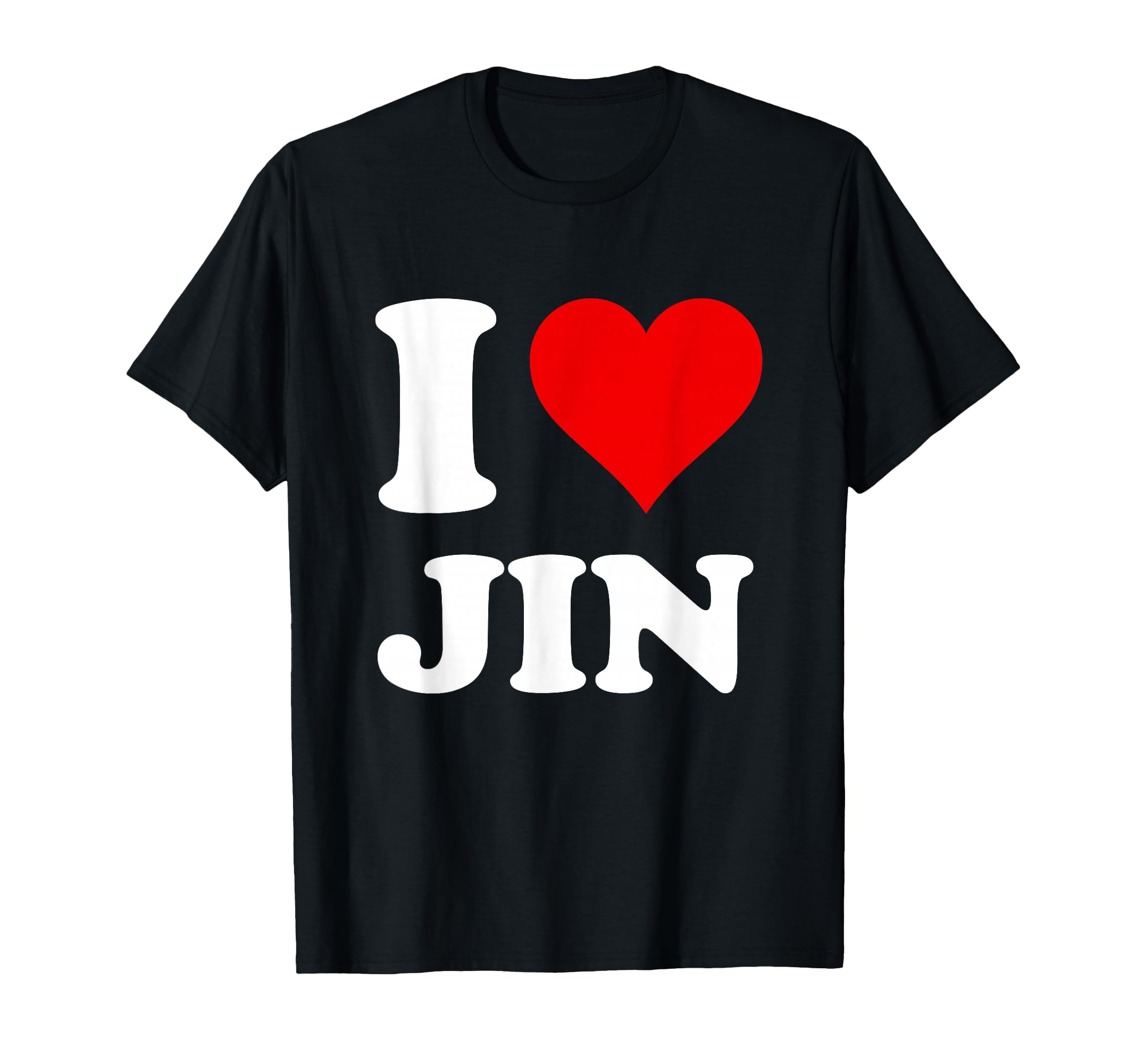 Red Heart I Love Jin T-Shirt