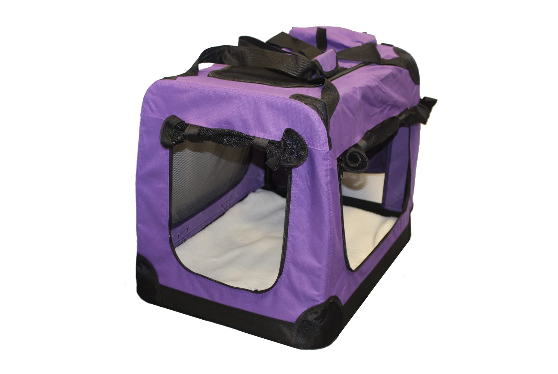 walexo Faltbare Hundebox Hundetransportbox Katzentransportbox Katzenbox (LILA, L)