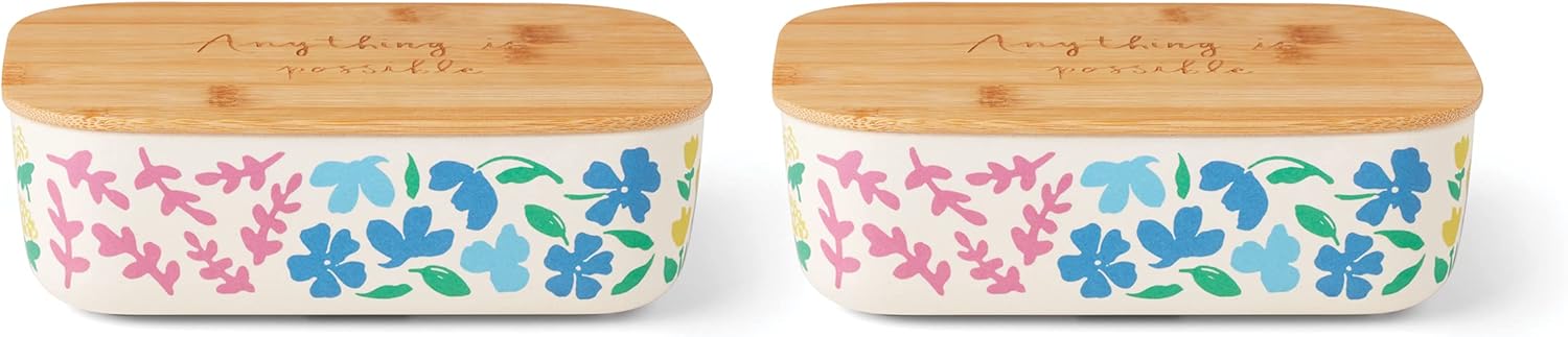 kate spade new york Floral Fields Container With Lid, Set of 2