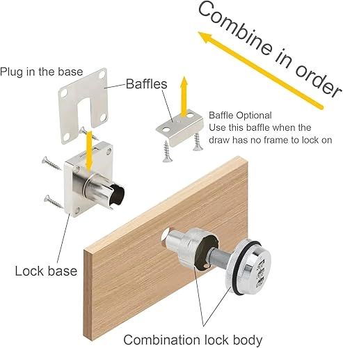 Miniatura 4 de Keyless Zinc Alloy Thickened Lock Tongue 3 Digital Combination Cam Square Base 1Pcs(Nikel) Nikel,7,https://www.amazon.com/dp/undefined