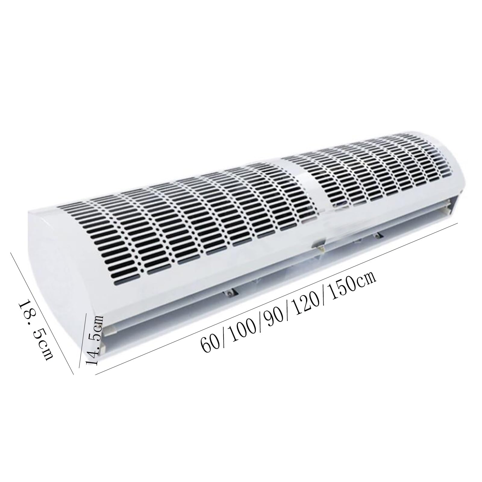 Gewerblicher Wand-Luftschleier, Türventilator für den Innenbereich, einfache Installation, 150 cm, 2 Geschwindigkeitsstufen per Knopfdruck, Weiß – 120 cm, 120 cm,120cm