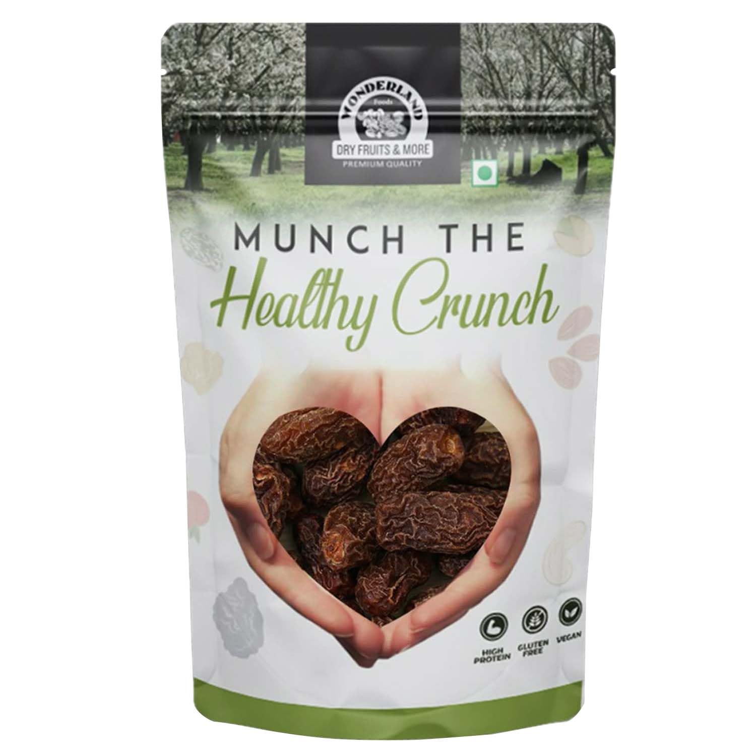 Wonderland Foods Dry Dates/Sukha Khajoor/Chhuara 500g Pouch | Healthy & Nutritious | Khajur Rich in Iron, Fibre & Vitamins (B07QH7446B) Amazon Price History, Amazon Price Tracker